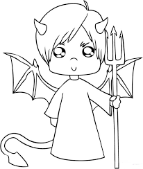 Click the demon beast bendy coloring pages to view printable version or color it online (compatible with ipad and android tablets). Little Cute Demon Coloring Page Free Printable Coloring Pages For Kids