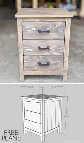 Diy Nightstand Build This 3 Drawer Bedside Table With Plans From Bitterroot Diy Diynightstand In 2020 Diy Furniture Redo Diy Nightstand Wood Furniture Plans
