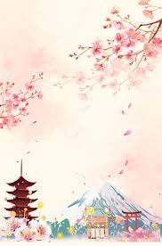 ดอกซาก ระญ ป นส เบจฤด ร อนเด นทางท องเท ยวภ เขาฟ จ พ นหล ง Handpainted สด Fleur De Cerisier Japonais Cerisier Japonais Fleur De Cerisier