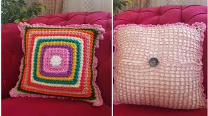 Kirlent Yastik Arkasi Nasil Orulur Ve Firfirli Oya Crochet Pillow Case Kirlent Kirlent Tig Isleri