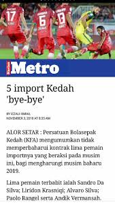 5 pemain import kedah untuk musim 2018 penyokong bola. Red Eagle Fans Club Posts Facebook
