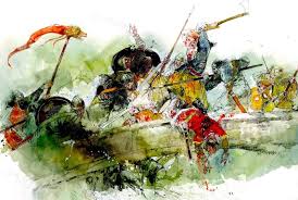 On the bridge we met his axe while he stood, none could pass his axe cut deep, through flesh and bone he held the bridge. The Lone Viking At Stamford Bridge Also Known As The Berserker At Stamford Bridge Was An Unnamed Berserker Warri Drawings American Illustration Illustrators