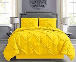 From a nursery to a master bedroom, you can add a splash of bright yellow or go all out with. Amazon Com Empire Home Pintuck Hypoallergenic 8 Piece Bed In A Bag Comforter Set Sheet Set Included Bright Yellow Full Home Kitchen
