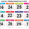 Tarikh pembayaran gaji bulanan bagi tahun 2018 adalah seperti di lampiran 1 dan ditetap berdasarkan arahan perbendaharaan 105. 1