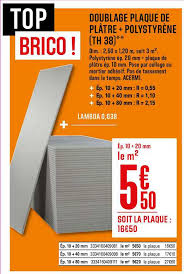 Hydrofuge de surface pour plaque de pour en savoir plus : Placo Ba13 Polystyrene Brico Depot