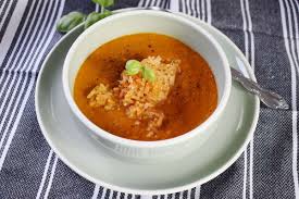 Frische Tomatensuppe Mit Ingwer Und Reis Fur Thermomix Rezept Tomaten Suppe Tomatensuppe Tomatensuppe Thermomix