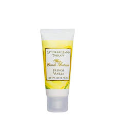 This hand cream is gentle to the skin and moisturizes very well. Glycerine Hand Therapy French Vanilla Camille Beckman