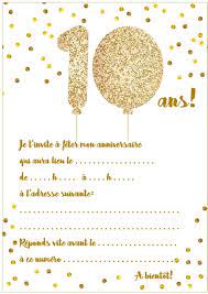 Une jolie invitation anniversaire 10 ans fait partie de la réussite de ta fête, et tes invités la conserveront même après l'évènement. Carte D Invitation D Anniversaire 10 Ans