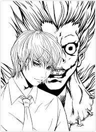 Grâce à cet ouvrage, on peut programmer la mort de celui dont on écrit le nom. Death Note Dessin Light Yagami