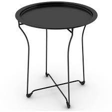 Mainstays Metal Tray Side Table Black In 2020 Metal Side Table Tray Table Table