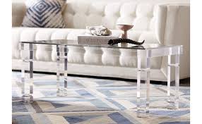 These clear tables have been well received, as shown by continuous, sincere, positive feedback from our other selling channels like amazon, ebay, houzz, etsy, and walmart. Amazon Com Marley 42 Wide Clear Acrylic Rectangular Coffee Table 55 Downing Street Kitchen Dining