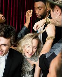 After timothée chalamet's character broke her heart in lady bird, ronan relished the opportunity to have the upper hand in little women. Chadwick Boseman Saoirse Ronan And Timothee Chalamet Image 6828681 On Favim Com