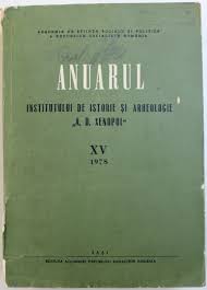 Check spelling or type a new query. Anuarul Institutului De Istorie Si Arheologie A D Xenopol Nr Xv 1978