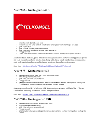 Keempat provider itu, juga memiliki banyak promo baik untuk. Tel1 Docx
