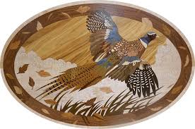 Elegant Pheasant Wood Medallion Floor Medallion By Oshkosh Designs Floor Medallion Hardwood Floor Care Wood