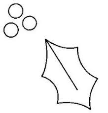 Holly Leaves Template Printable Christmas Ornament Template Christmas Templates Christmas Applique