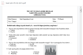 Check spelling or type a new query. Soal Ujian Akhir Sekolah Untuk Sd Mi Tahun 2015 Sekolahdasar Net