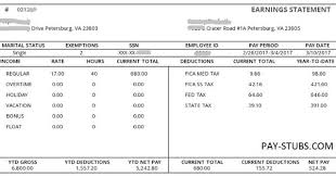 Create Paycheck Stubs Statement Template Payroll Template Resume Template Free