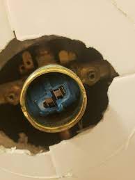 Examine the splines on the inside of the shower knob, looking for damage or corrosion. Delta Broken Plastic Shower Valve Inside Valve Body Terry Love Plumbing Advice Remodel Diy Professional Forum
