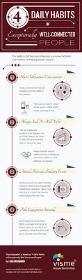 4 Daily Habits Of Exceptionally Well Connected People Infographic Daily Habits Time Management Techniques Infographic