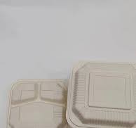 Disposable Composable Cornstarch Biodegradable Bento Box Clamshell Paper  Food Container