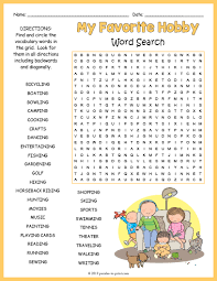 By ally spier these days, jigsaw puzzle buzz abounds. My Favorite Hobby Word Search