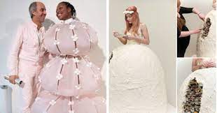 28 Hilarious Wedding Dresses That Are Extra Af Weird Wedding Dress Funny Wedding Dresses Wedding Dress Fails
