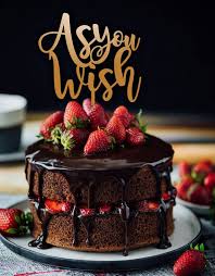 Wootkey glitter mermaid theme birthday cake topper party supplies cake decoration cupcake toppers and wrappers 36 pcs mermaid tail. Cake Topper As You Wish Wedding Cake Topper Please Send Etsy Chocolate Strawberry Cake Dessert Recipes Desserts