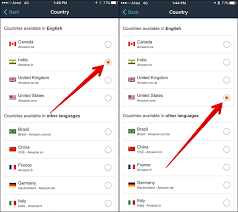 كيفية تغيير البلد واللغة في تطبيق Amazon على Iphone و Ipad