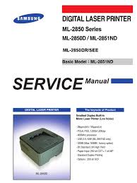 Windows xp, windows vista, windows 7, windows 8. Samsung Ml 2850 Series Ml 2850d Ml 2851nd Service Manual Electrostatic Discharge Physics