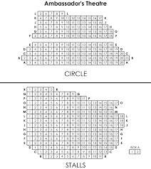 seating plan of ambassadors theatre london