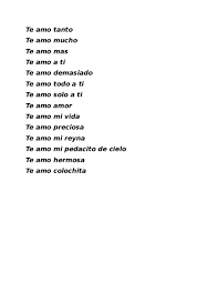 Mucho es algo que indica una cantidad, número, intensidad o grado elevados, especialmente cuando es mayor. Doc Te Amo Tanto Te Amo Mucho Te Amo Mas Te Amo A Ti Te Amo Demasiado Te Amo Todo A Ti Te Amo Solo A Ti Te Amo Amor Te Amo