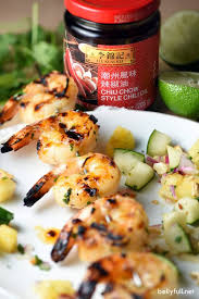 The spicy cashew dressing is so good, you'll want to put it on everything! Grilled Thai Shrimp With Pineapple Cucumber Salad