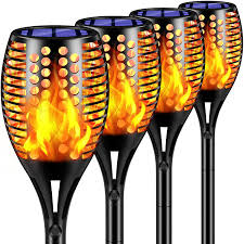 Amazon Com Tomcare Solar Lights Upgraded 43 Waterproof Flickering Flames 96 Led Torches Lights Outdoor Solar Landscape Decoration Lighting Dusk To Dawn Auto On Off Pathway Lights For Garden Patio Driveway 4