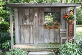 Potting Shed We Built Our Potting Shed From Recycled Materials The Siding Came From A 100 Yr Old Barn On The Family Rustic Shed Garden Huts Backyard Sheds