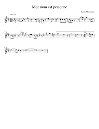 Top 5 des personnages qui n'ont pas de nom (video). Mon Nom Est Personne Sheet Music For Recorder Solo Download And Print In Pdf Or Midi Free Sheet Music Musescore Com