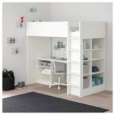 Stuva Cama Alta Escritorio Estanteria Blanco Ikea Camas Altas Con Escritorio Cama Y Escritorio Camas Altas