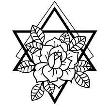 Traditional tattoos tend to have a more masculine appearance, but flowers add a feminine flair, slightly softening these bold images. Rose Tattoo With Sacred Geometry Frame Traditional Black Style Ink Isolated Vector Illustration Stock Vector Illustration Of Blossom Hand 161084499
