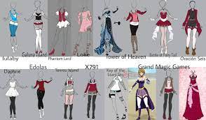 Fairy Tail Oc Outfits By Creepyhorrorgirl12 Deviantart Com On Deviantart Fairy Tail Drawing Poses Anime Dress