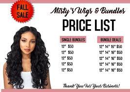 Wigs Weave Bundles Hair Extension Price List Price List Template List Template Hair Extensions Prices