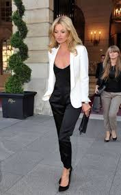 Black And White Blazer Womens Outfit Pin By Gabby Garrison On Fresh Threads Style Fashion Kate Moss Street Style