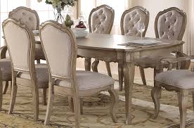 Acme furniture merel collection 701656sset 8 pc dining room set with white marble top dining table, server and 6 grey fabric upholstered side chairs in grey oak finish acme furniture 701656sset acme furniture merel collect. Acme Chelmsford Dining Table In Antique Taupe 66050 By Dining Rooms Outlet