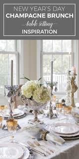 New Year S Day Brunch Table Setting Mixing Gold And Silver Holiday Table Decorations Silver Table Settings New Year Table