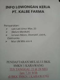 (021) 8972874 ketentuan dan 1. Lowongan Kerja Karawang Produksi Admin Packer Pt Kalbe Farma Mei 2017 Lowongan Kerja Seluruh Indonesia