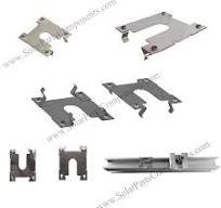 PV module grounding clips washers and plates