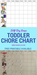 toddler chore chart how to make a dry erase chore chart