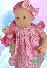 Bitty Baby Doll Clothes Patterns Flutter Sleeve Dress For Bitty Baby 15 Inch Baby Doll Bitty Bear Baby Doll Clothes Patterns Bitty Baby Clothes American Girl Baby Doll