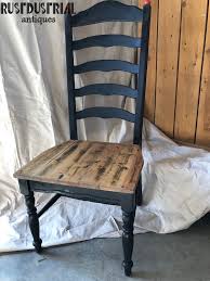 Updated Ladder Back Chair With A Salvaged Wood Seat And Repurposed Drawer Pulls By Rustdustrial Antiques And Home D Home Decor Ladder Back Chairs Salvaged Wood