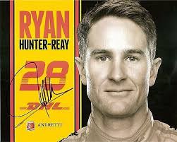 2015 RYAN HUNTER-REAY signed INDIANAPOLIS 500 PHOTO CARD POSTCARD INDY CAR  DHL