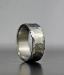 Modern Wedding Band Unique Men S Or Women S Hammered Effect Faceted Wedding Ring Gold Palladiu Faceted Wedding Bands Mens Wedding Rings Mens Wedding Bands